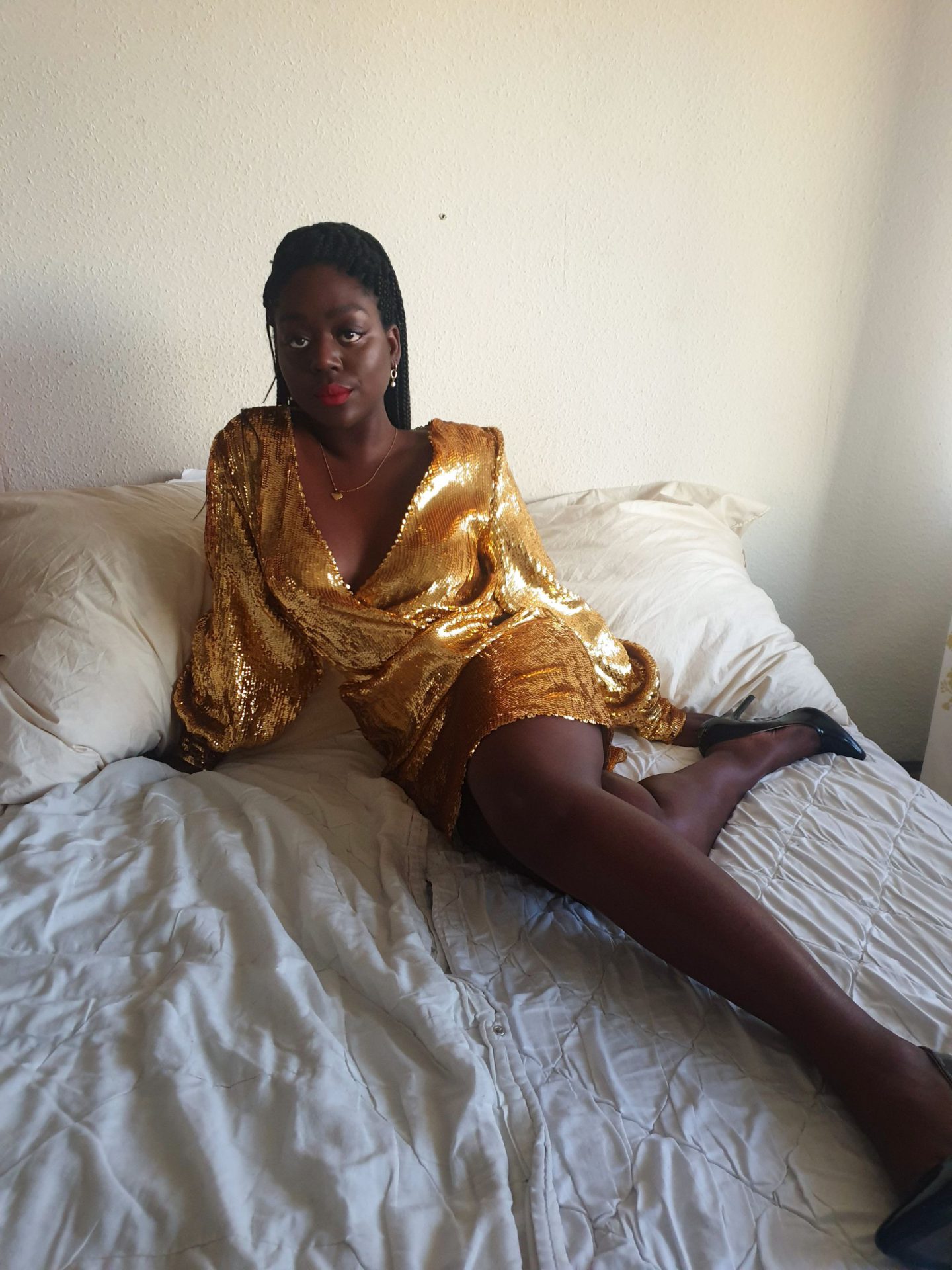 Lois Opoku sequin dress new Years Party looks