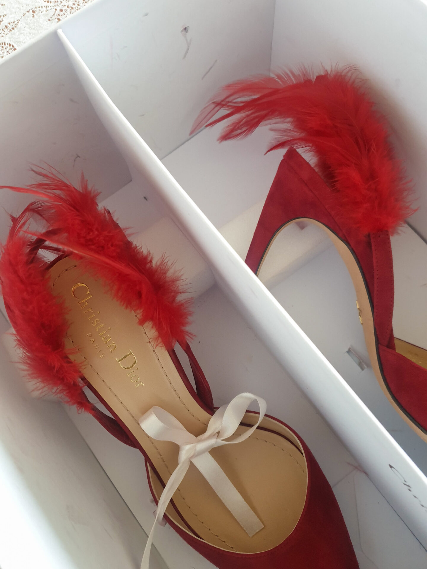 Dior Ethnie feather shoes